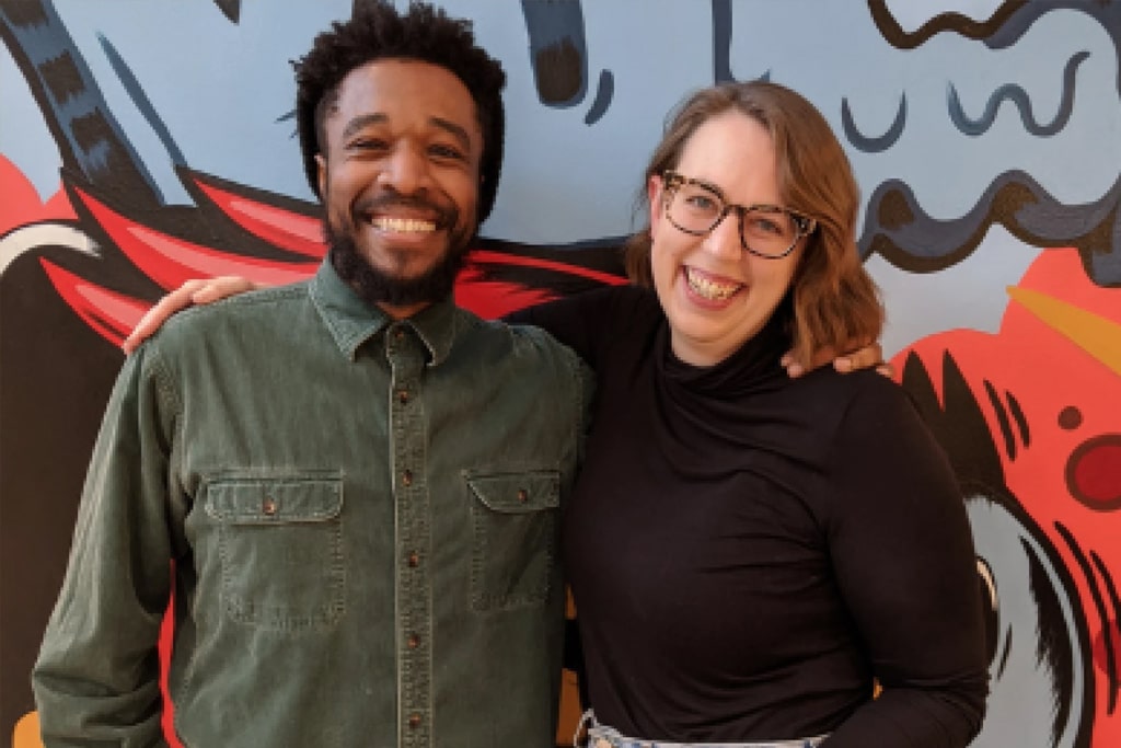 Chicago Poetry Center Executive Director B. Sampson and Poet in Residence Frankeim Mitchell