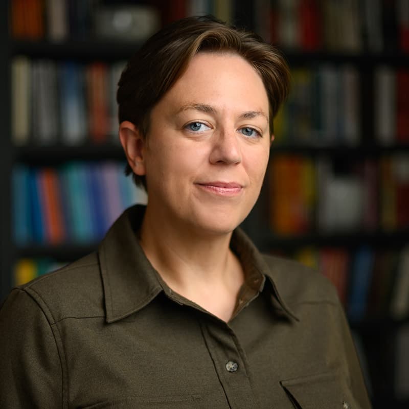 Portrait of the Chicago Poetry Center executive director B. Metzger Sampson